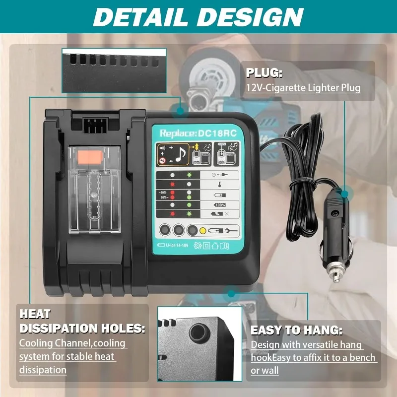 DC18RC Batteria agli ioni di l - Makita Drill Hp1640 recensione e prezzo